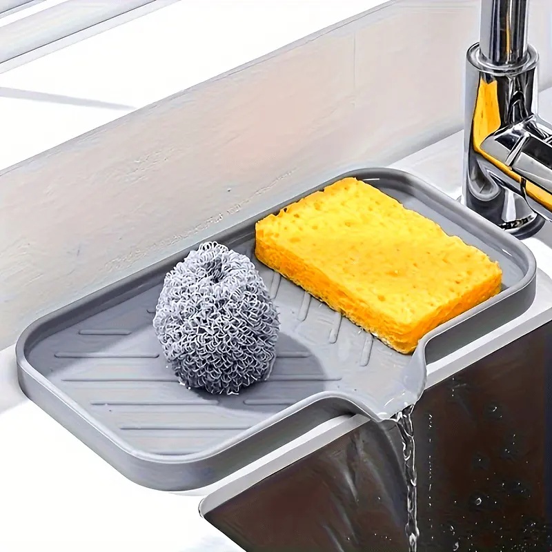 Kitchen Gadgets Storage Ideas - Силиконовый лоток-органайзер для кухонной раковины, 1