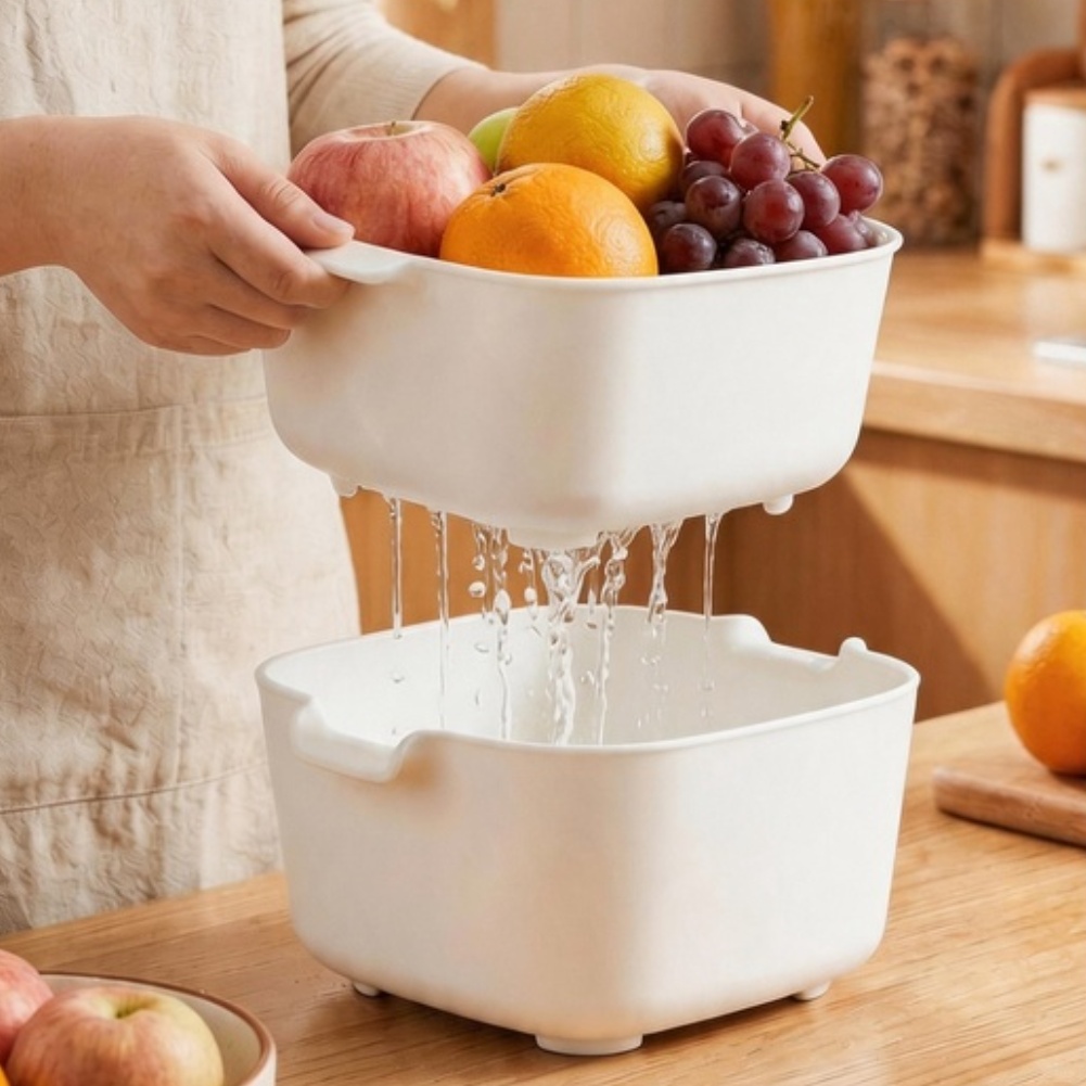 Двухуровневая корзина-дуршлаг  – обзор и цена Kitchen Home Gadgets